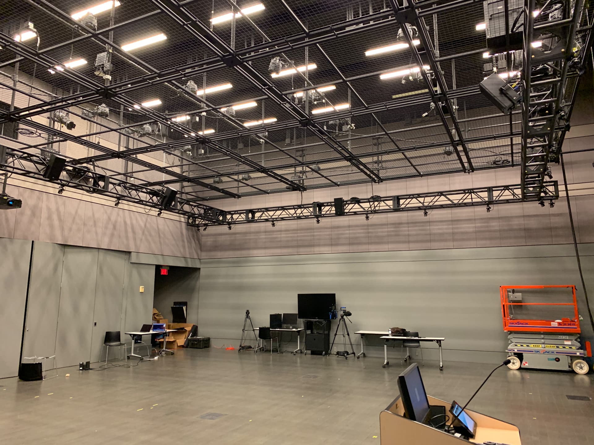 Production studio during system commissioning and camera setup.