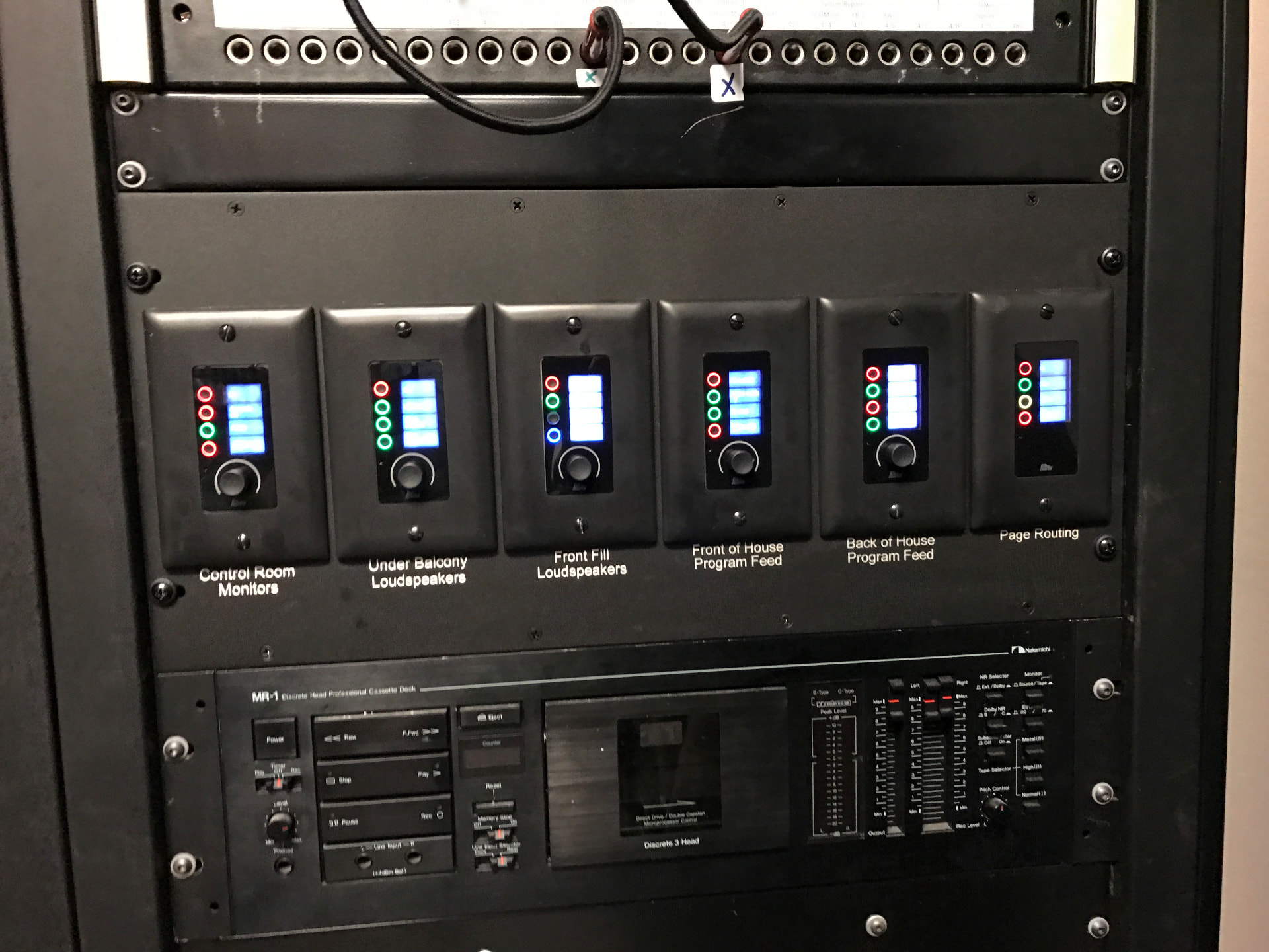 New DSP-controlled zone routing for monitors, under-balcony and front-fill loudspeakers, and program feeds.